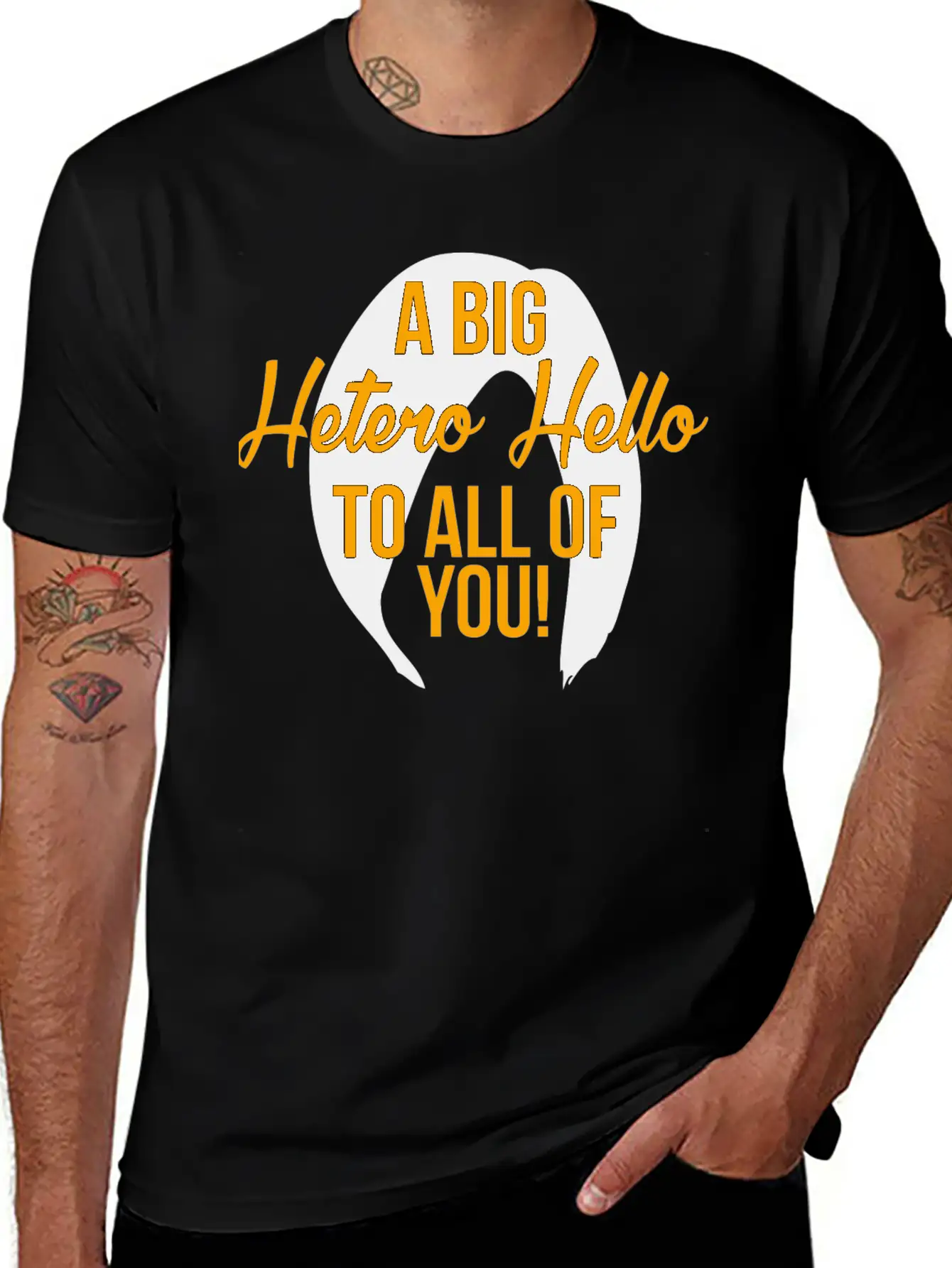 Hetero - A Big Hetero Hello - Orange Is The New Essential Cotton Tee For Daily Outfits – Unisex Style