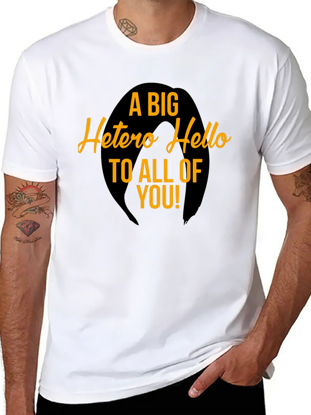 Hetero - A Big Hetero Hello - Orange Is The New Essential Cotton Tee For Daily Outfits – Unisex Style
