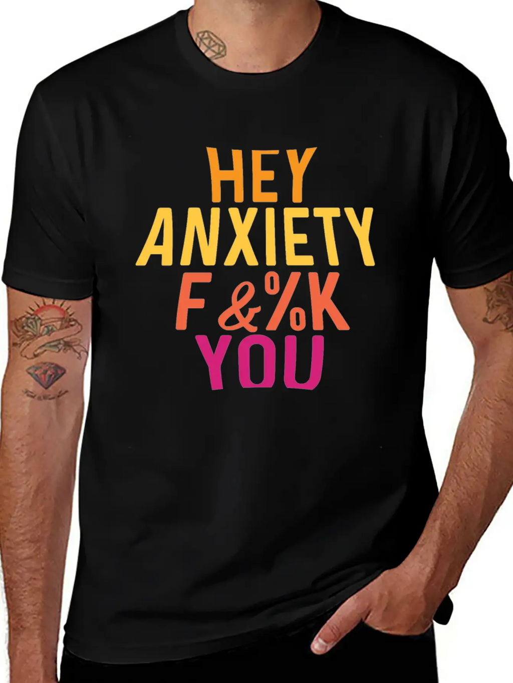 Hey Anxiety Frightened Or Fearful Gift Unisex Casual T-Shirt – Clean Design For Daily Comfort