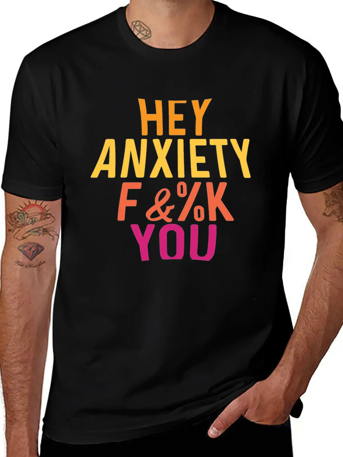 Hey Anxiety Frightened Or Fearful Gift Unisex Casual T-Shirt – Clean Design For Daily Comfort