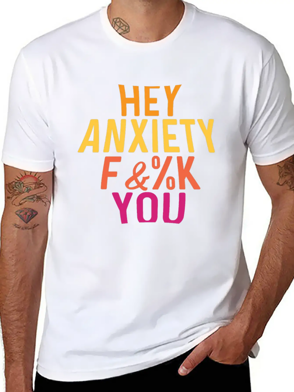 Hey Anxiety Frightened Or Fearful Gift Unisex Casual T-Shirt – Clean Design For Daily Comfort