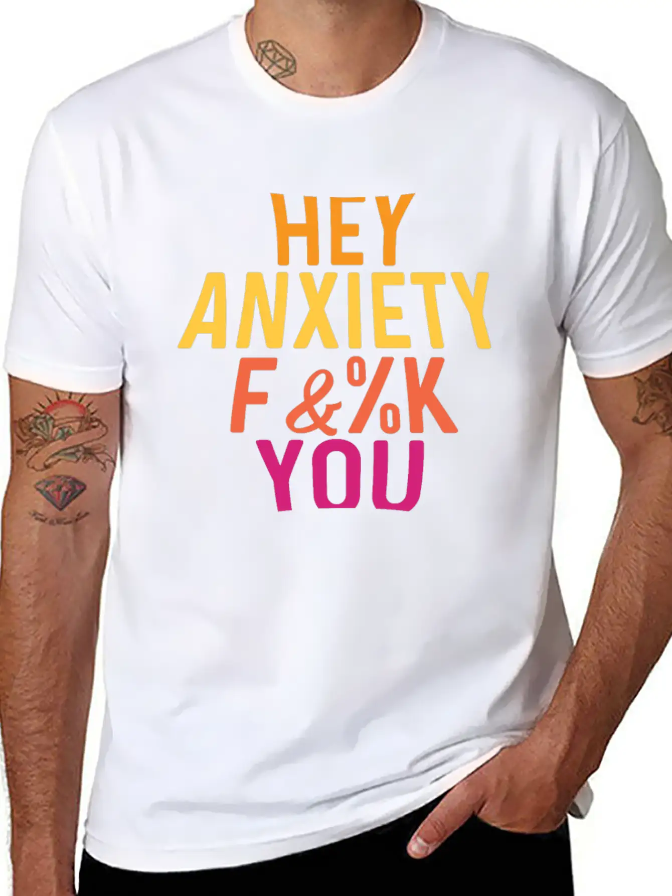 Hey Anxiety Frightened Or Fearful Gift Unisex Casual T-Shirt – Clean Design For Daily Comfort
