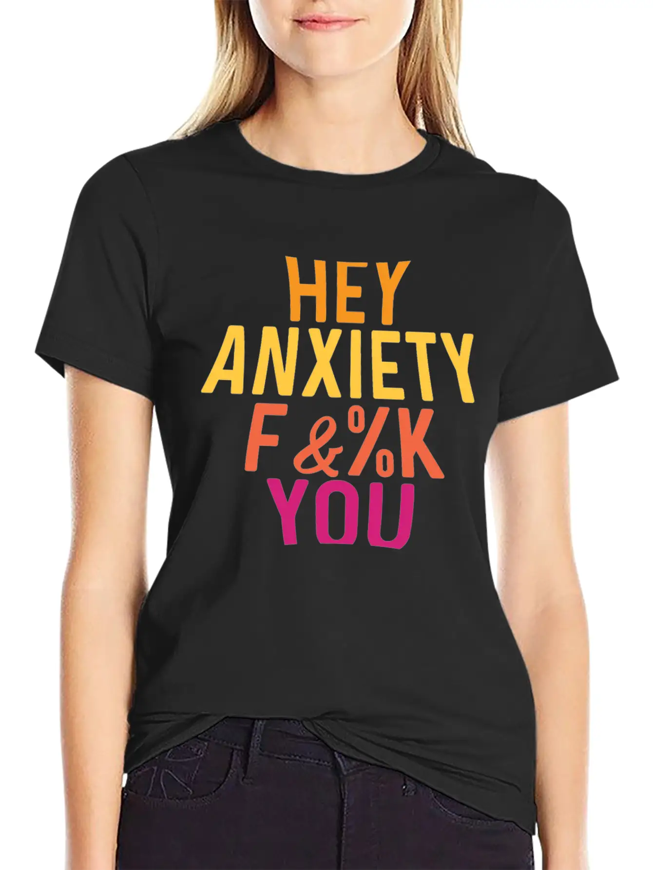 Hey Anxiety Frightened Or Fearful Gift Unisex Casual T-Shirt – Clean Design For Daily Comfort