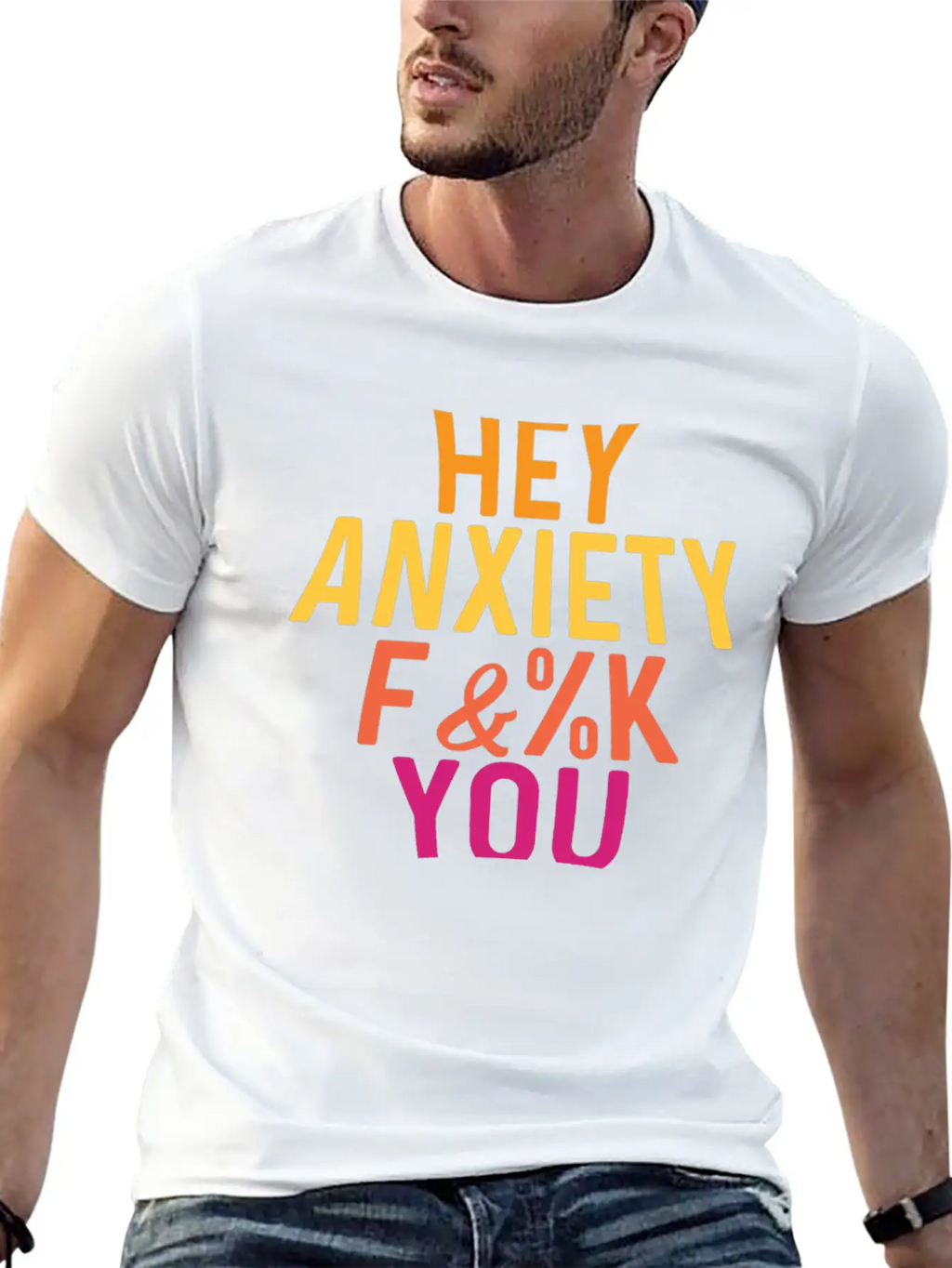 Hey Anxiety Frightened Or Fearful Gift Unisex Casual T-Shirt – Clean Design For Daily Comfort