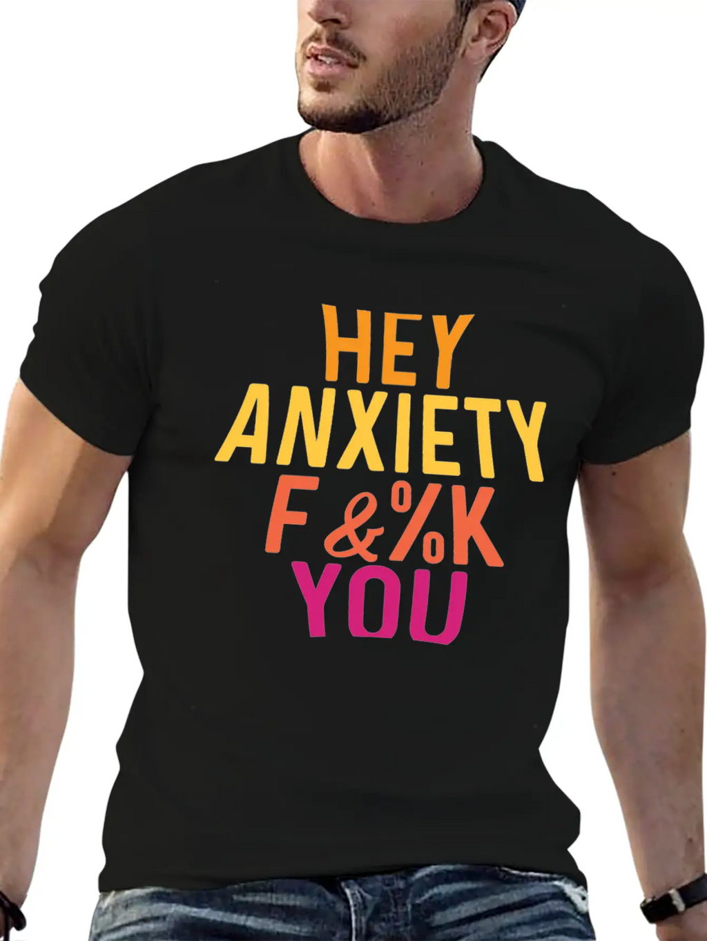 Hey Anxiety Frightened Or Fearful Gift Unisex Casual T-Shirt – Clean Design For Daily Comfort