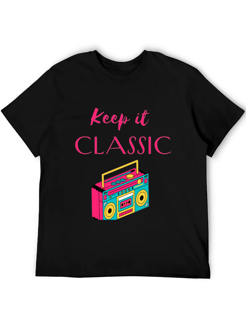 Keep it Classic Retro Boombox Graphic T-Shirt