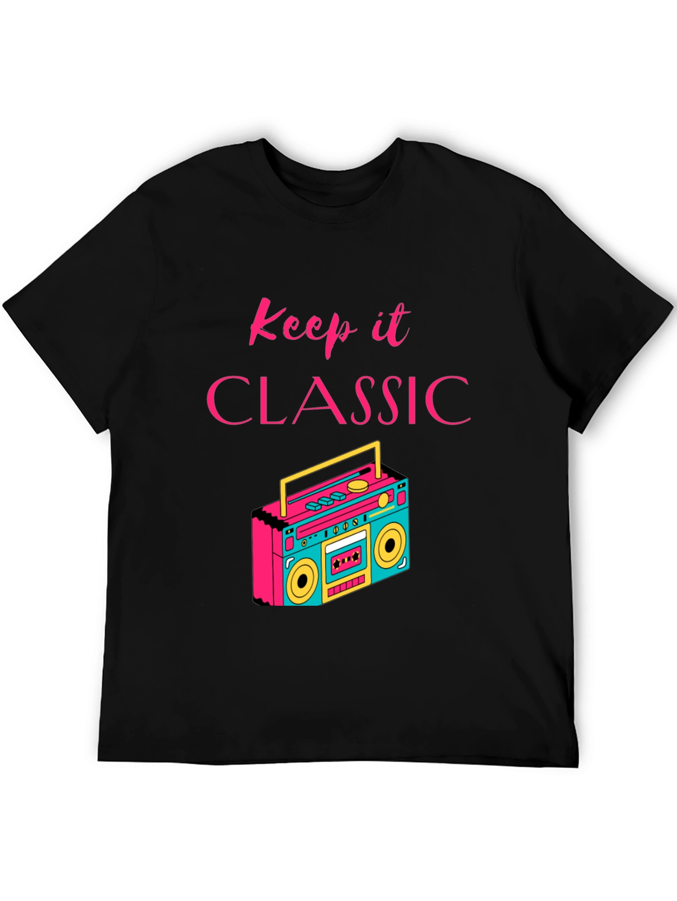 Keep it Classic Retro Boombox Graphic T-Shirt