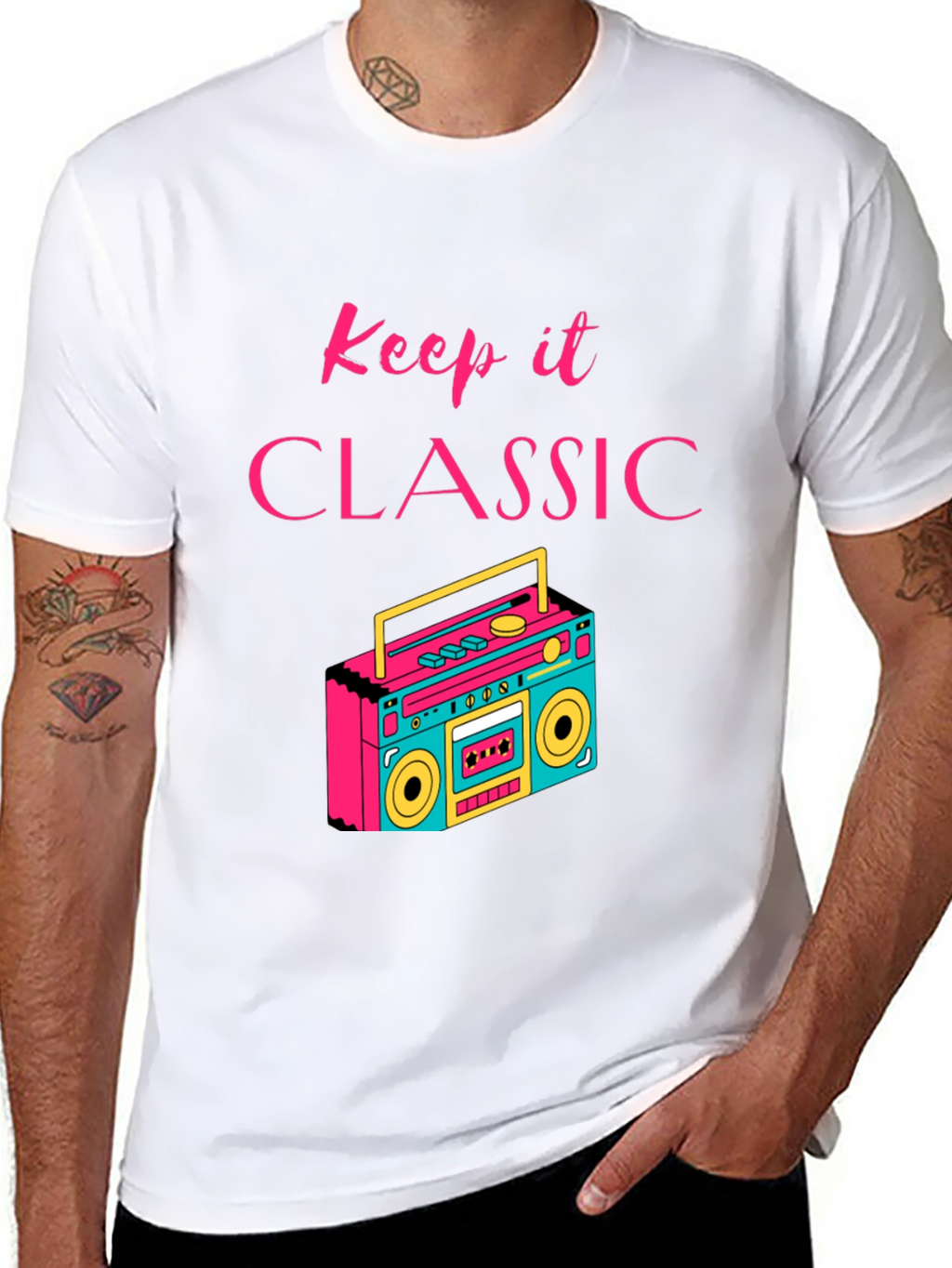Keep it Classic Retro Boombox Graphic T-Shirt