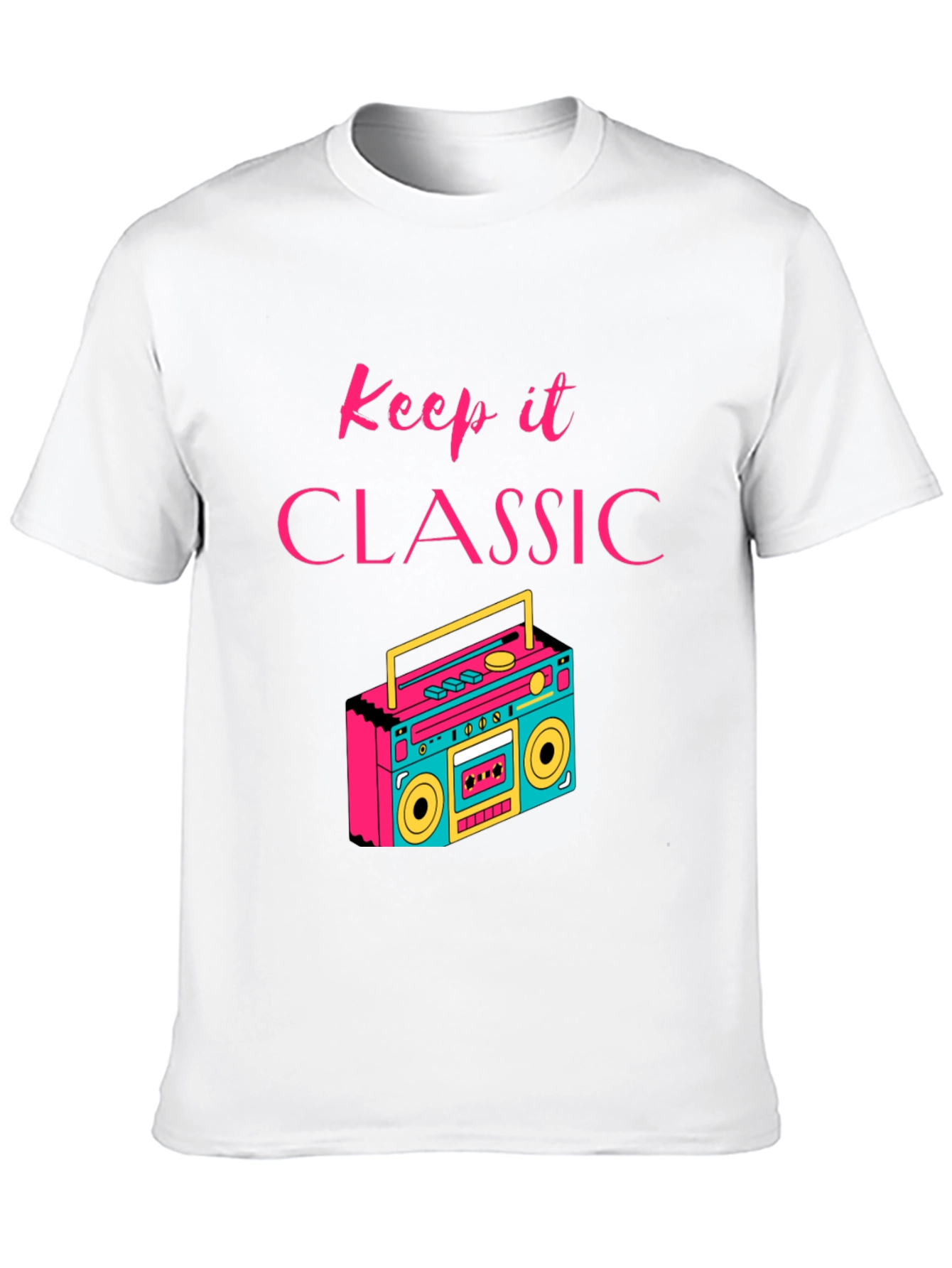 Keep it Classic Retro Boombox Graphic T-Shirt
