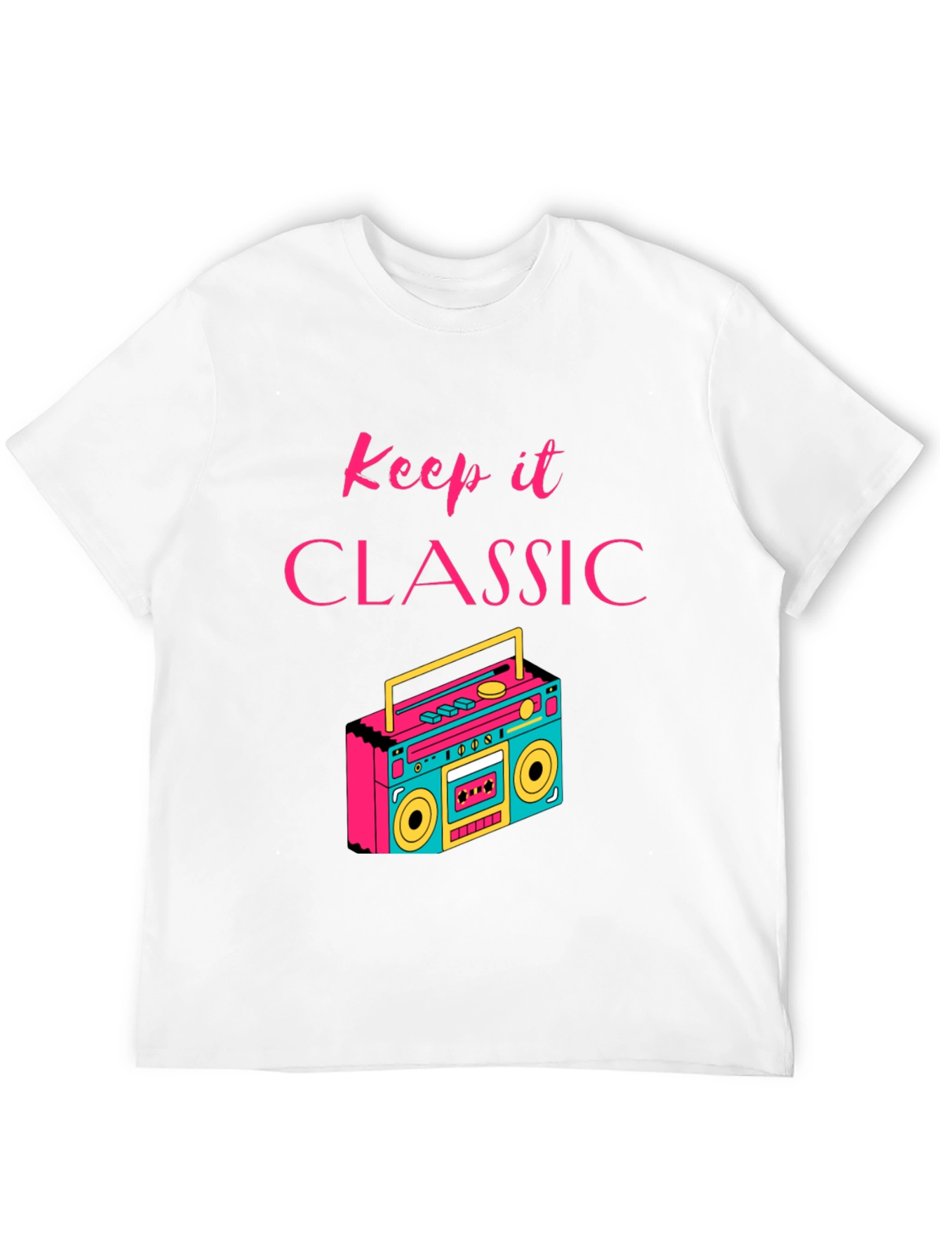 Keep it Classic Retro Boombox Graphic T-Shirt