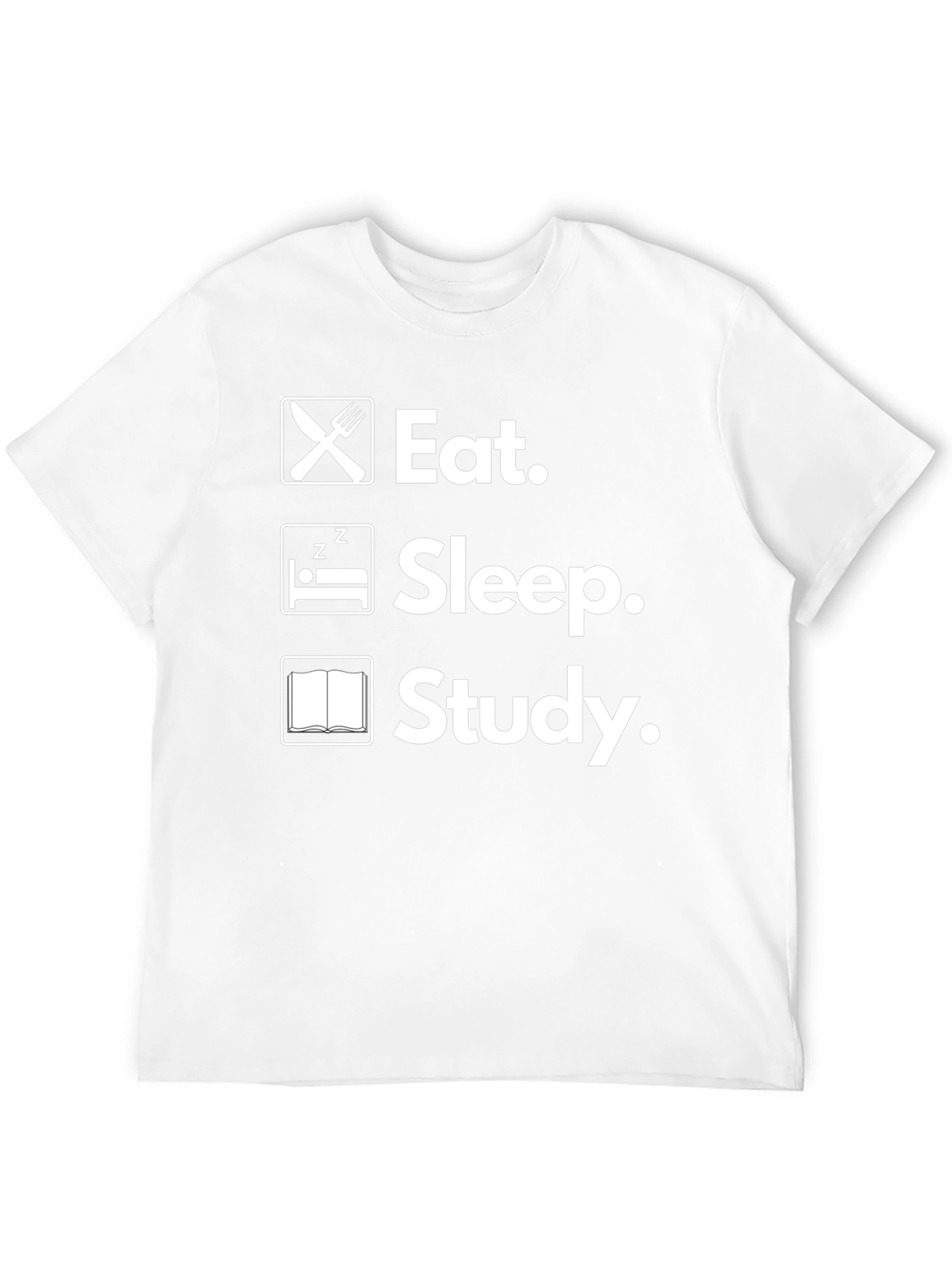 Eat Sleep Study T-Shirt College Life