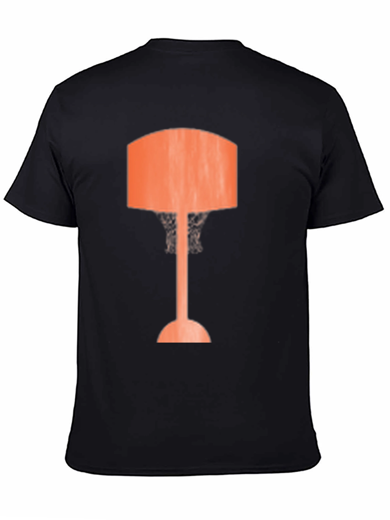 Retro Lamp Graphic Tee - Stylish Black T-Shirt