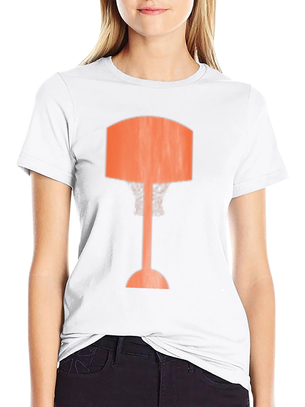 Retro Lamp Graphic Tee - Stylish Black T-Shirt