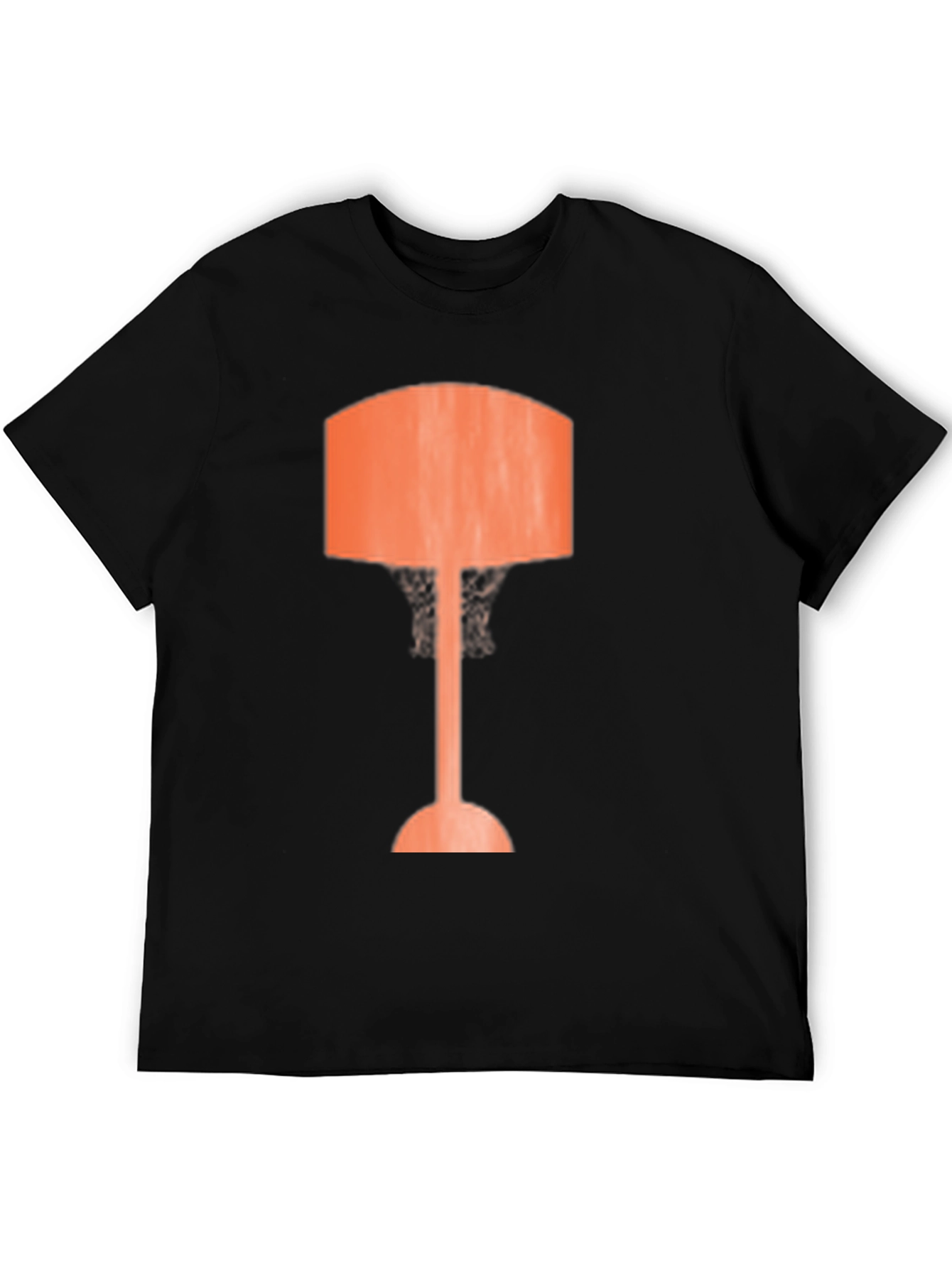 Retro Lamp Graphic Tee - Stylish Black T-Shirt