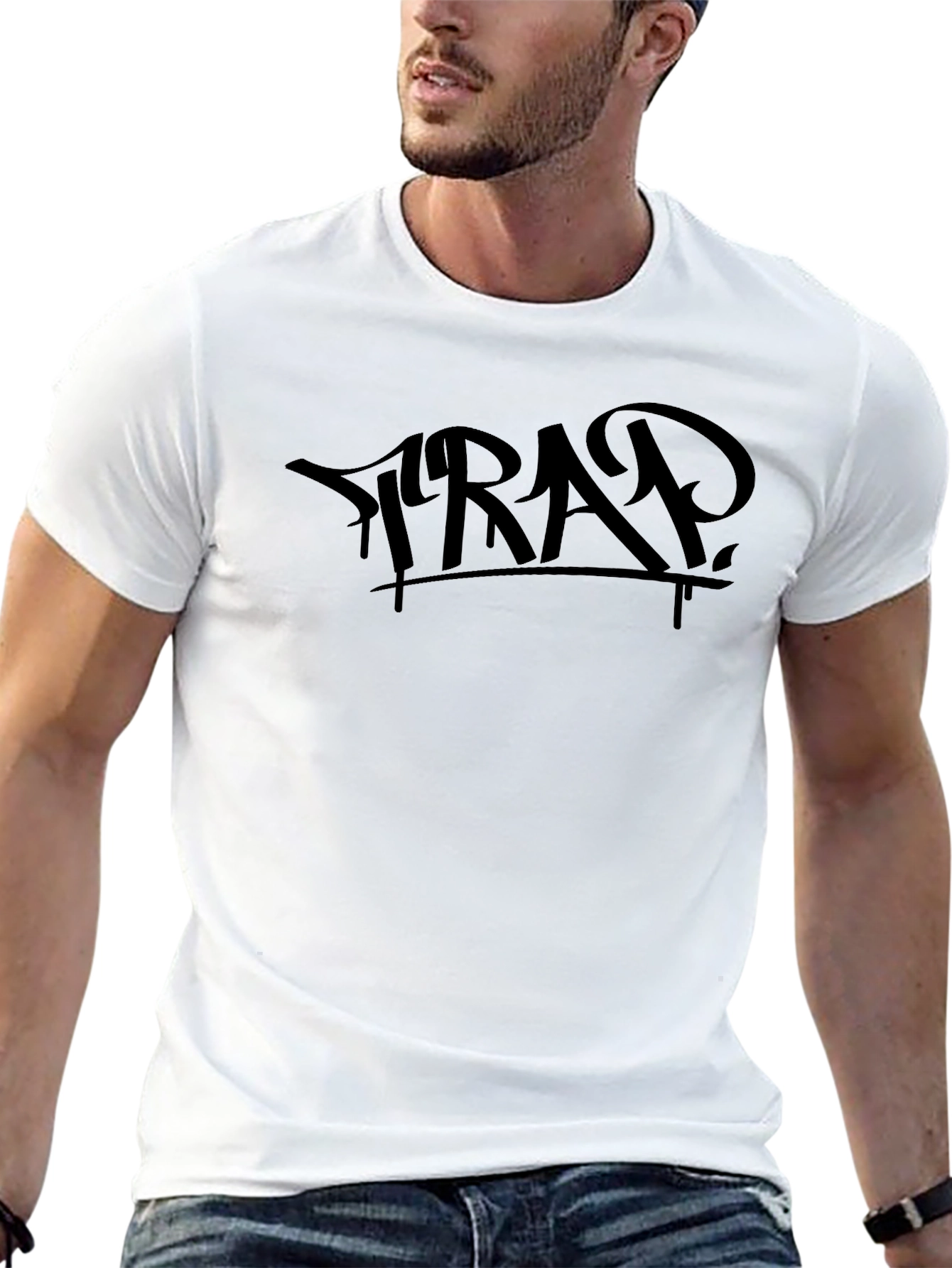 Black Trap Graphic Tee - Trendy Style