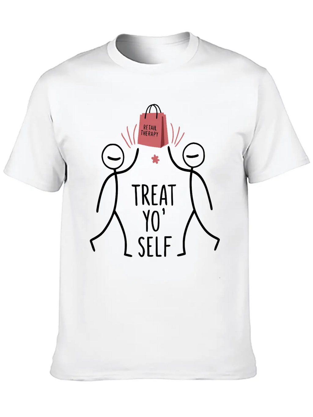 High Fiving With A Shopping Bag Unisex Casual T-Shirt – Clean Design For Daily Comfort