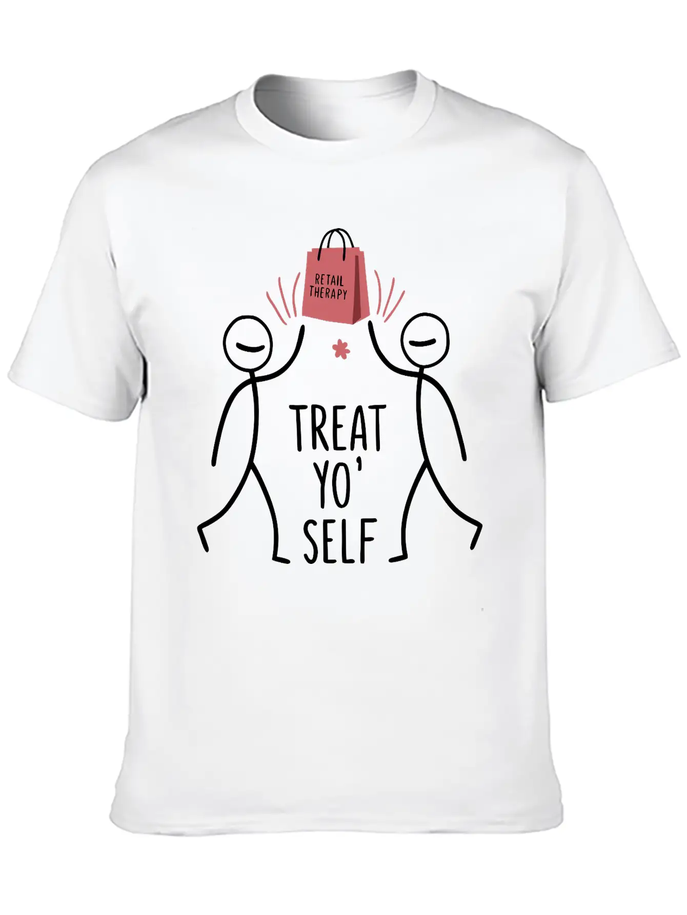 High Fiving With A Shopping Bag Unisex Casual T-Shirt – Clean Design For Daily Comfort