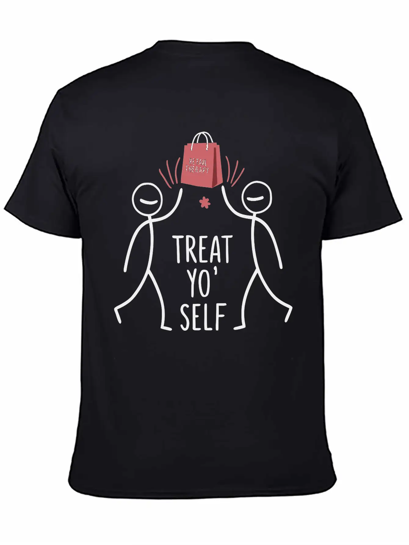 High Fiving With A Shopping Bag Unisex Casual T-Shirt – Clean Design For Daily Comfort