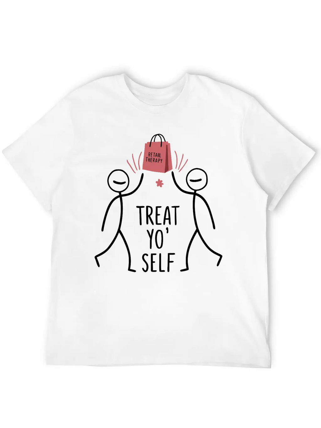 High Fiving With A Shopping Bag Unisex Casual T-Shirt – Clean Design For Daily Comfort