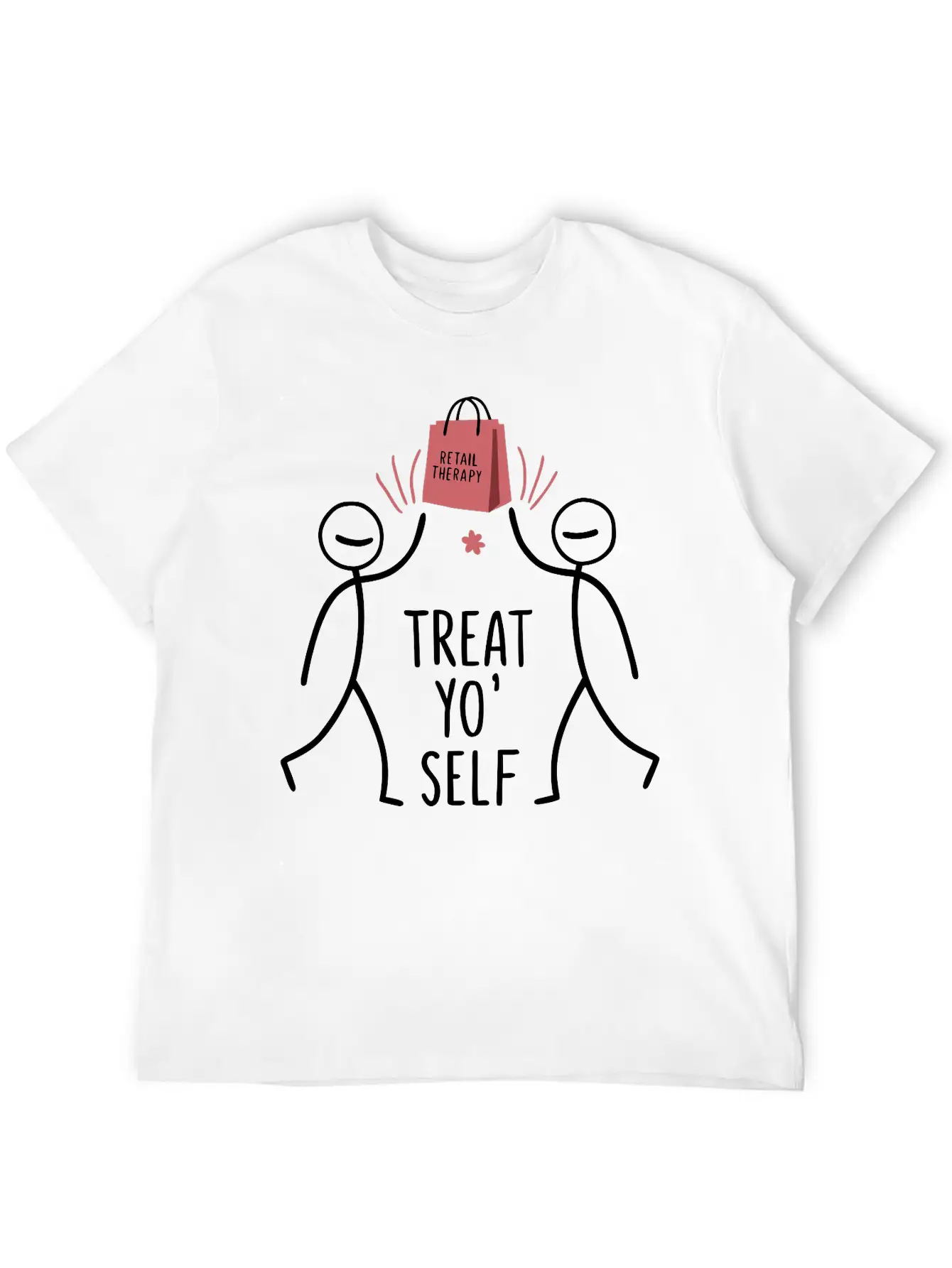 High Fiving With A Shopping Bag Unisex Casual T-Shirt – Clean Design For Daily Comfort