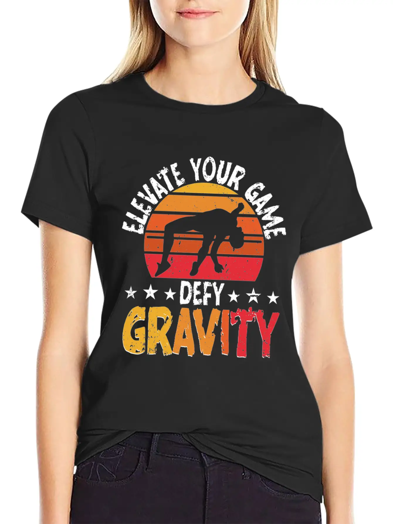 High Jump Elevate Your Game Defy Gravity Unisex Short Sleeve Soft Cotton T-Shirt – Casual Everyday Wear