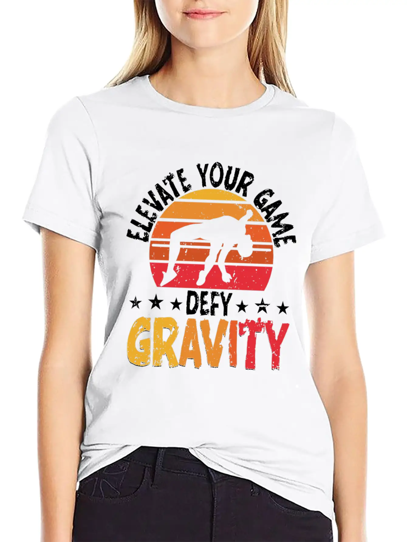 High Jump Elevate Your Game Defy Gravity Unisex Short Sleeve Soft Cotton T-Shirt – Casual Everyday Wear