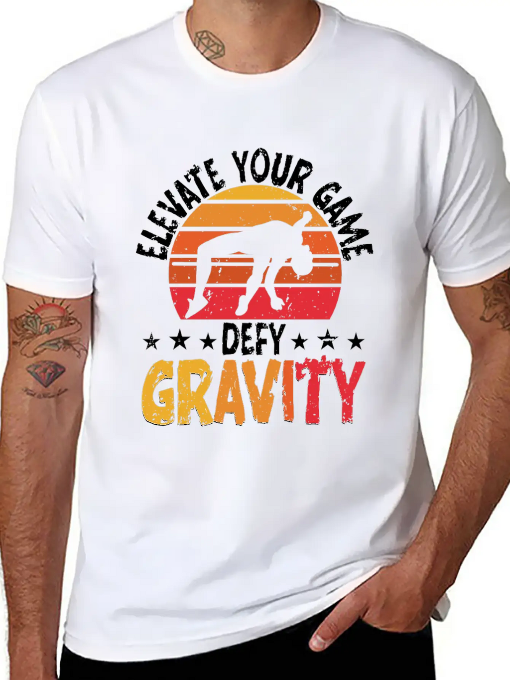 High Jump Elevate Your Game Defy Gravity Unisex Short Sleeve Soft Cotton T-Shirt – Casual Everyday Wear