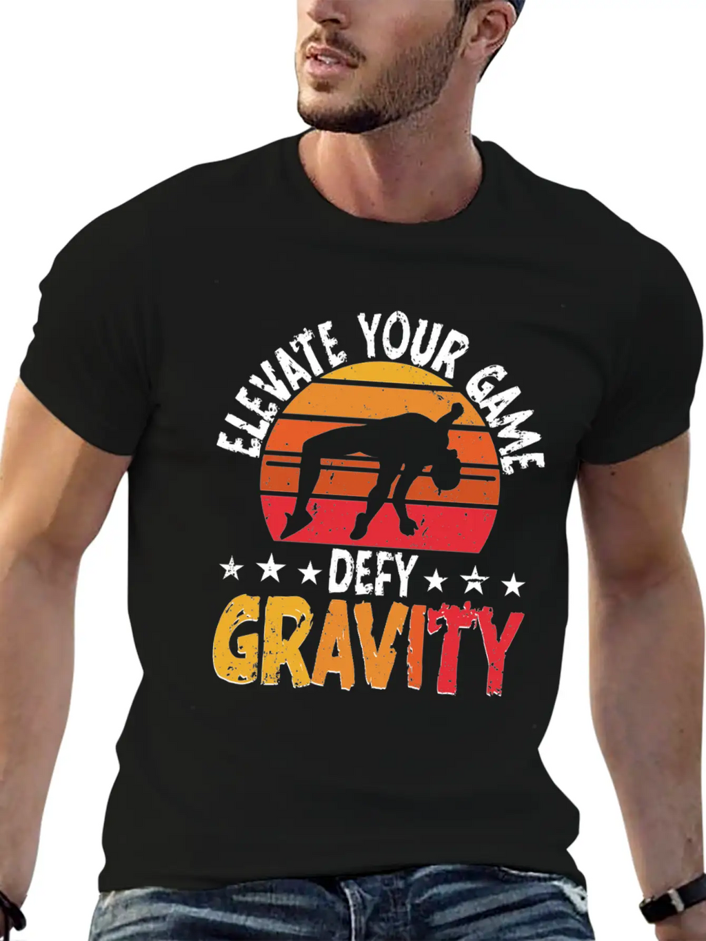 High Jump Elevate Your Game Defy Gravity Unisex Short Sleeve Soft Cotton T-Shirt – Casual Everyday Wear