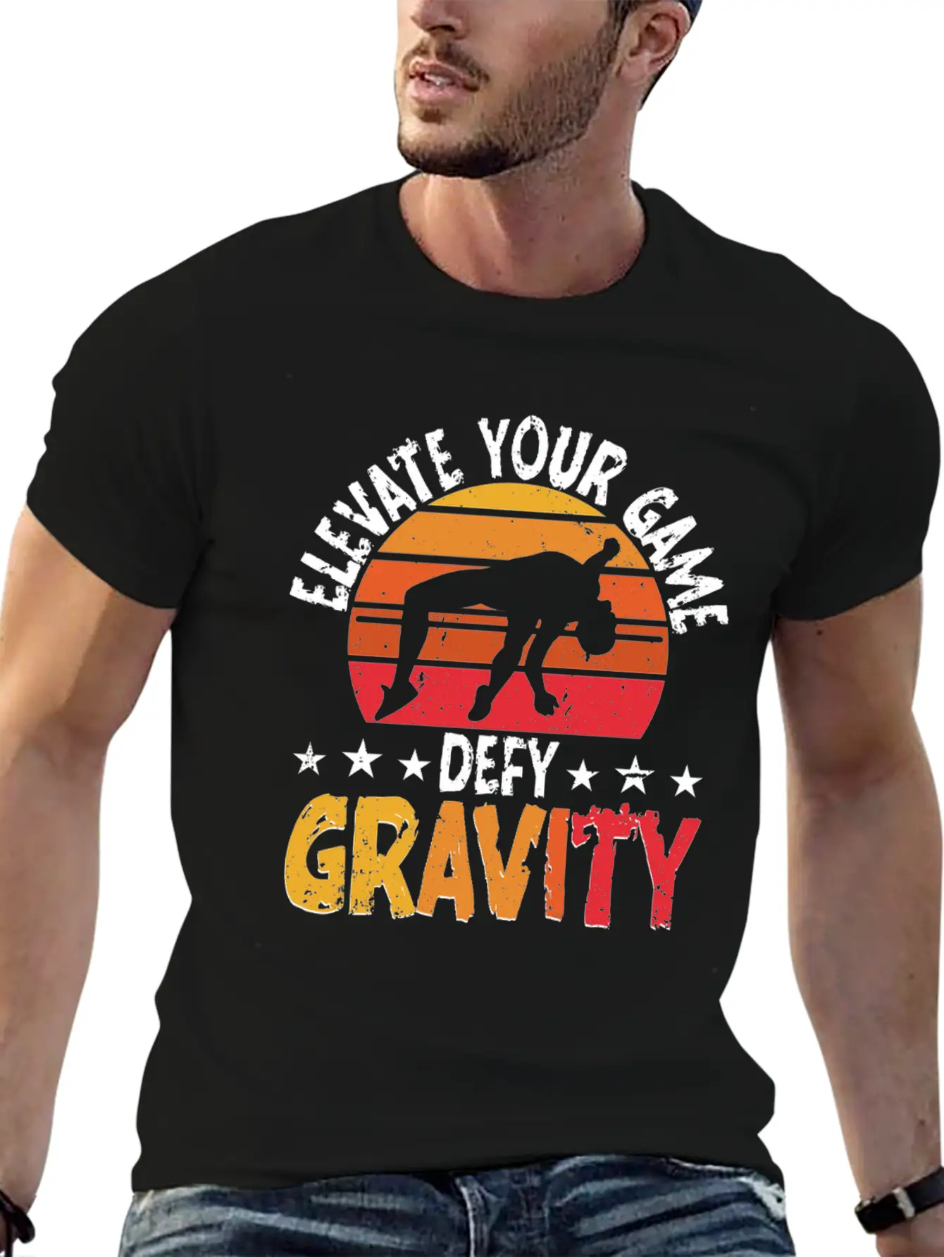 High Jump Elevate Your Game Defy Gravity Unisex Short Sleeve Soft Cotton T-Shirt – Casual Everyday Wear
