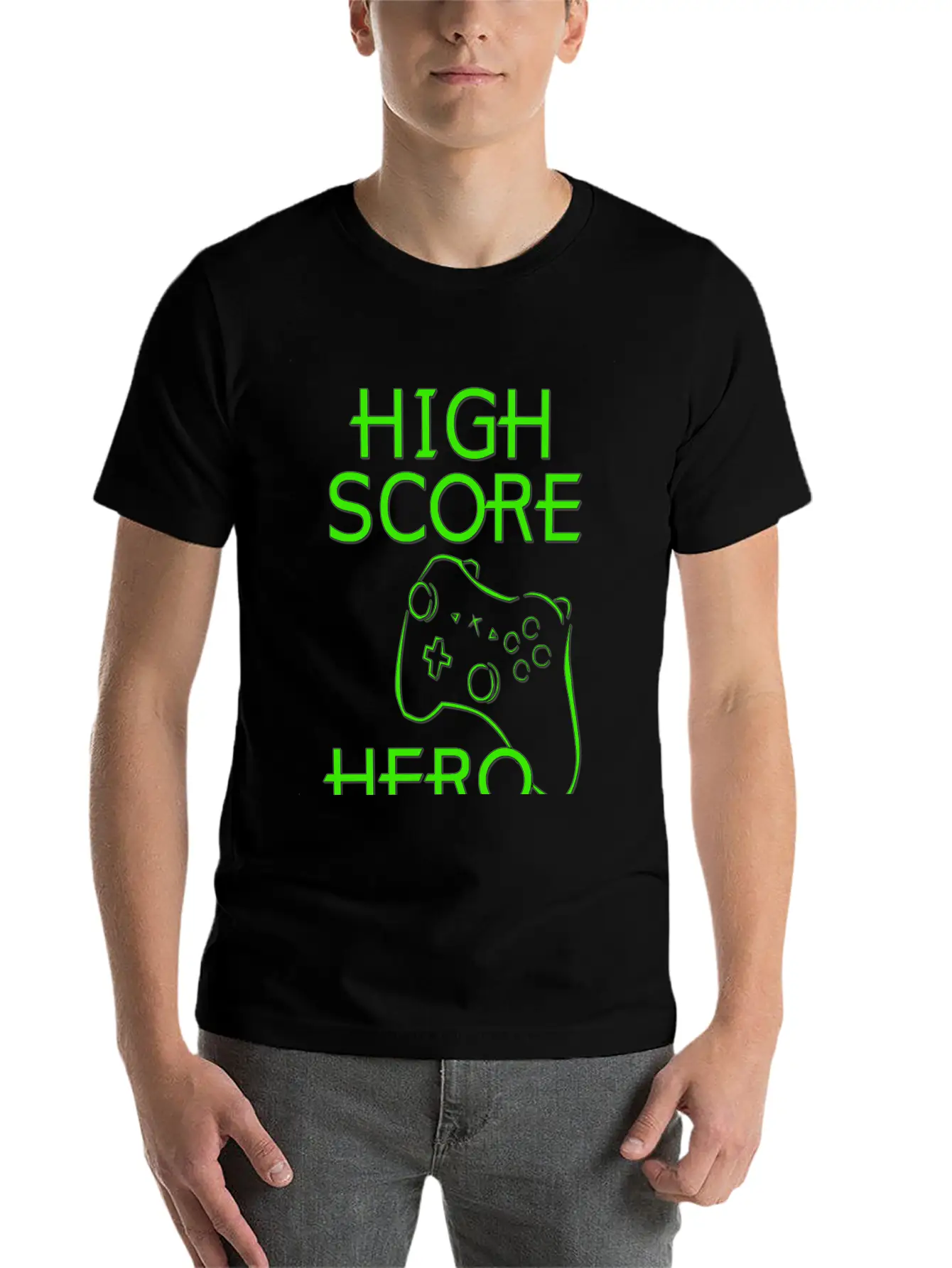 High Score Hero XBox Stylish Everyday T-Shirt – Unisex Basic Cotton Tee