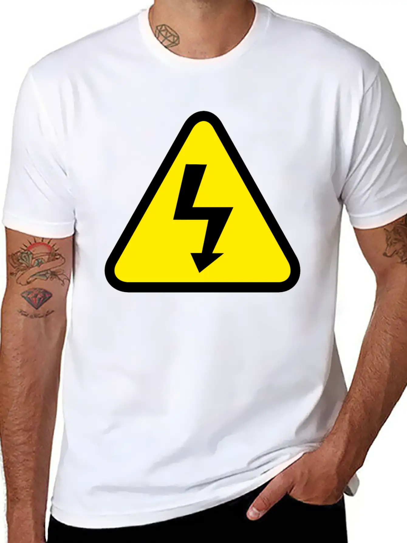 High Voltage Sign Essential Cotton Tee For Daily Outfits – Unisex Style