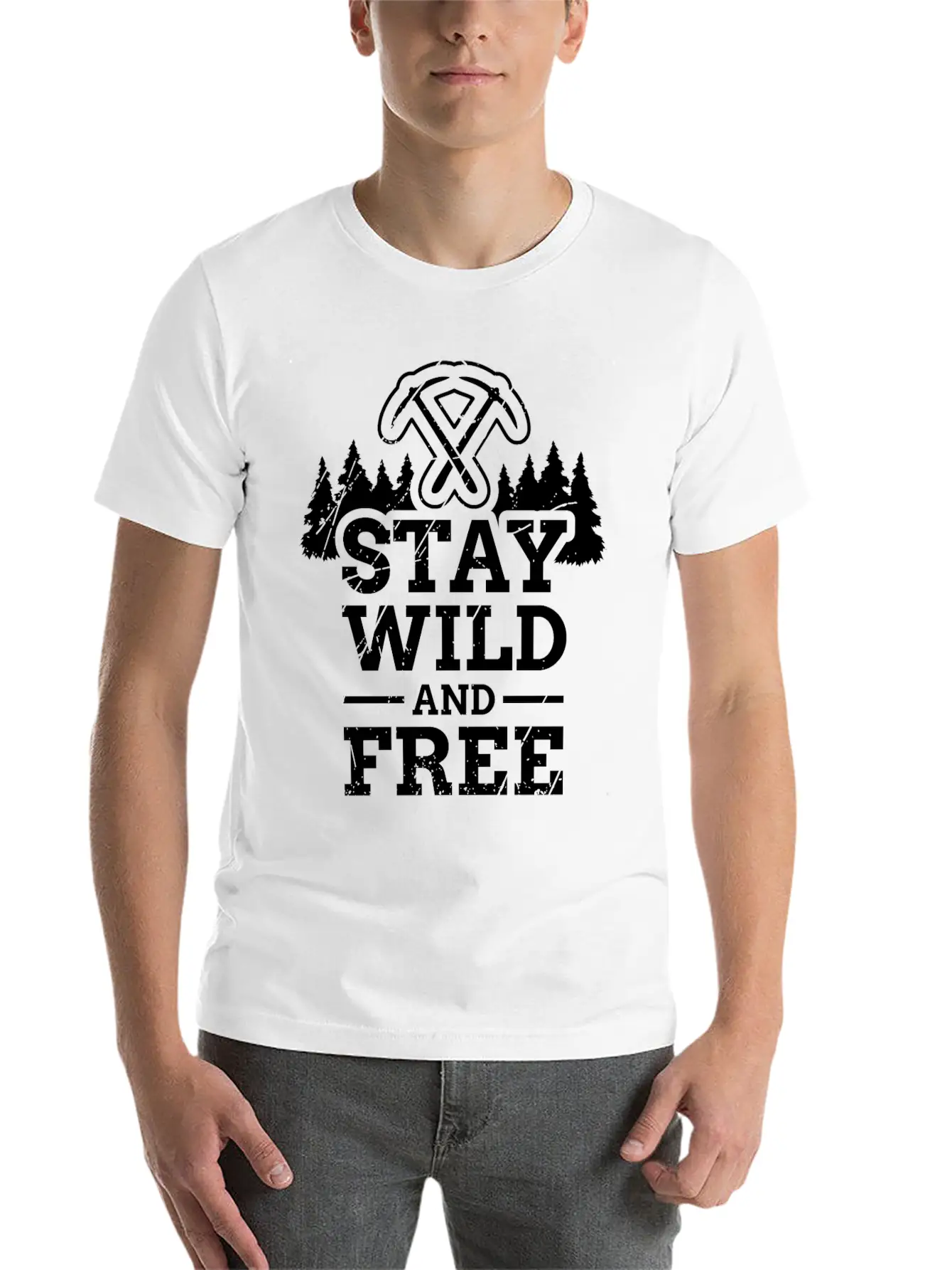 Hiking Mountain Hiking Mountain Mountaineer Unisex Short Sleeve Soft Cotton T-Shirt – Casual Everyday Wear