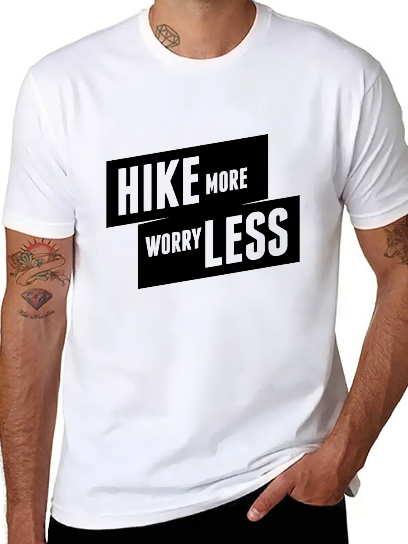 Hiking No Worry Adventure Mountain White Cool Gift Unisex Casual T-Shirt – Clean Design For Daily Comfort