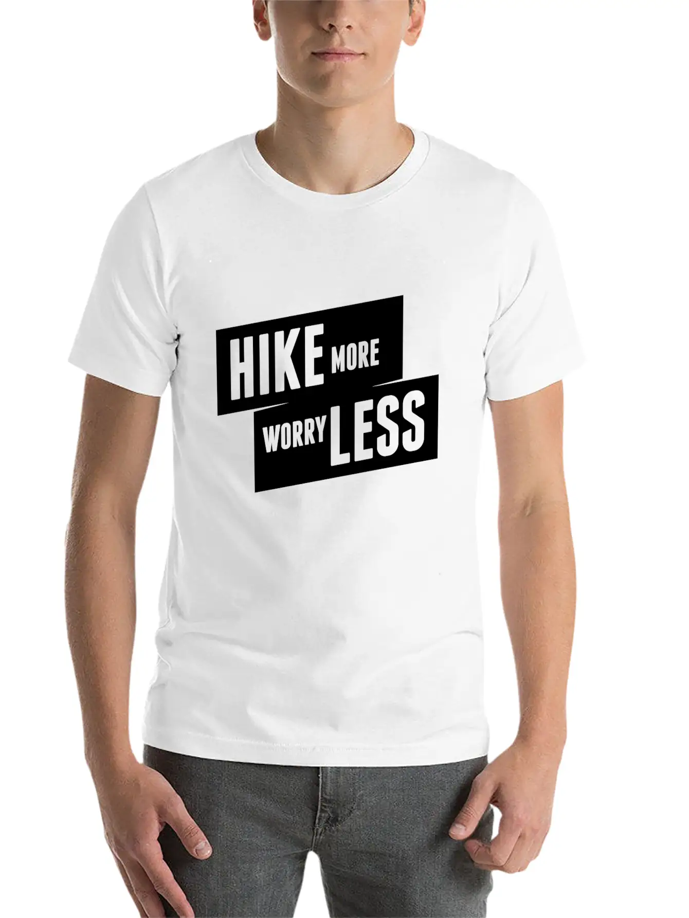 Hiking No Worry Adventure Mountain White Cool Gift Unisex Casual T-Shirt – Clean Design For Daily Comfort