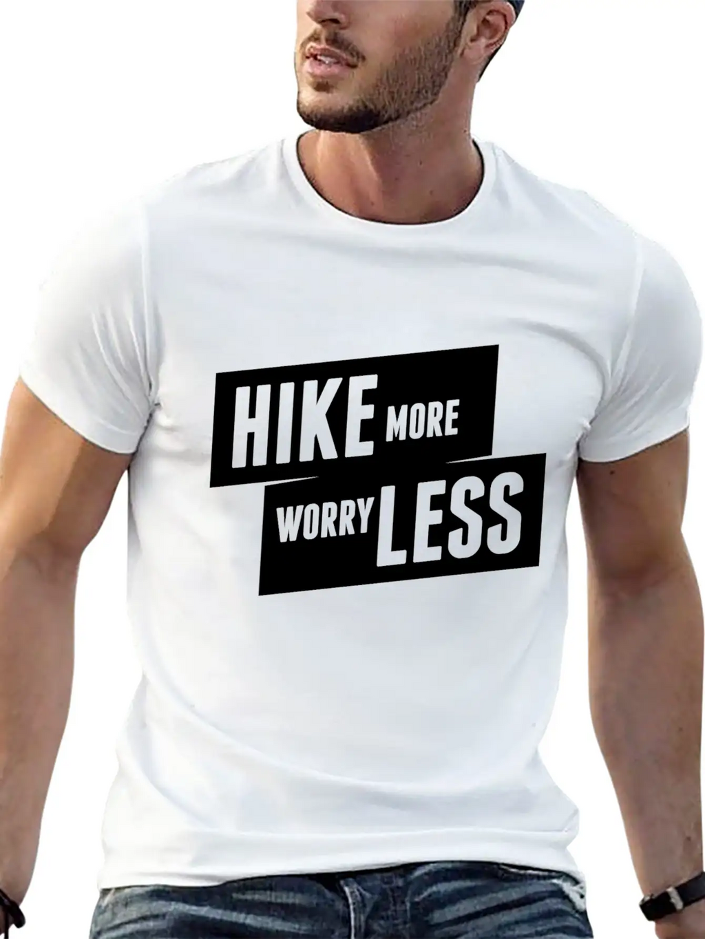Hiking No Worry Adventure Mountain White Cool Gift Unisex Casual T-Shirt – Clean Design For Daily Comfort