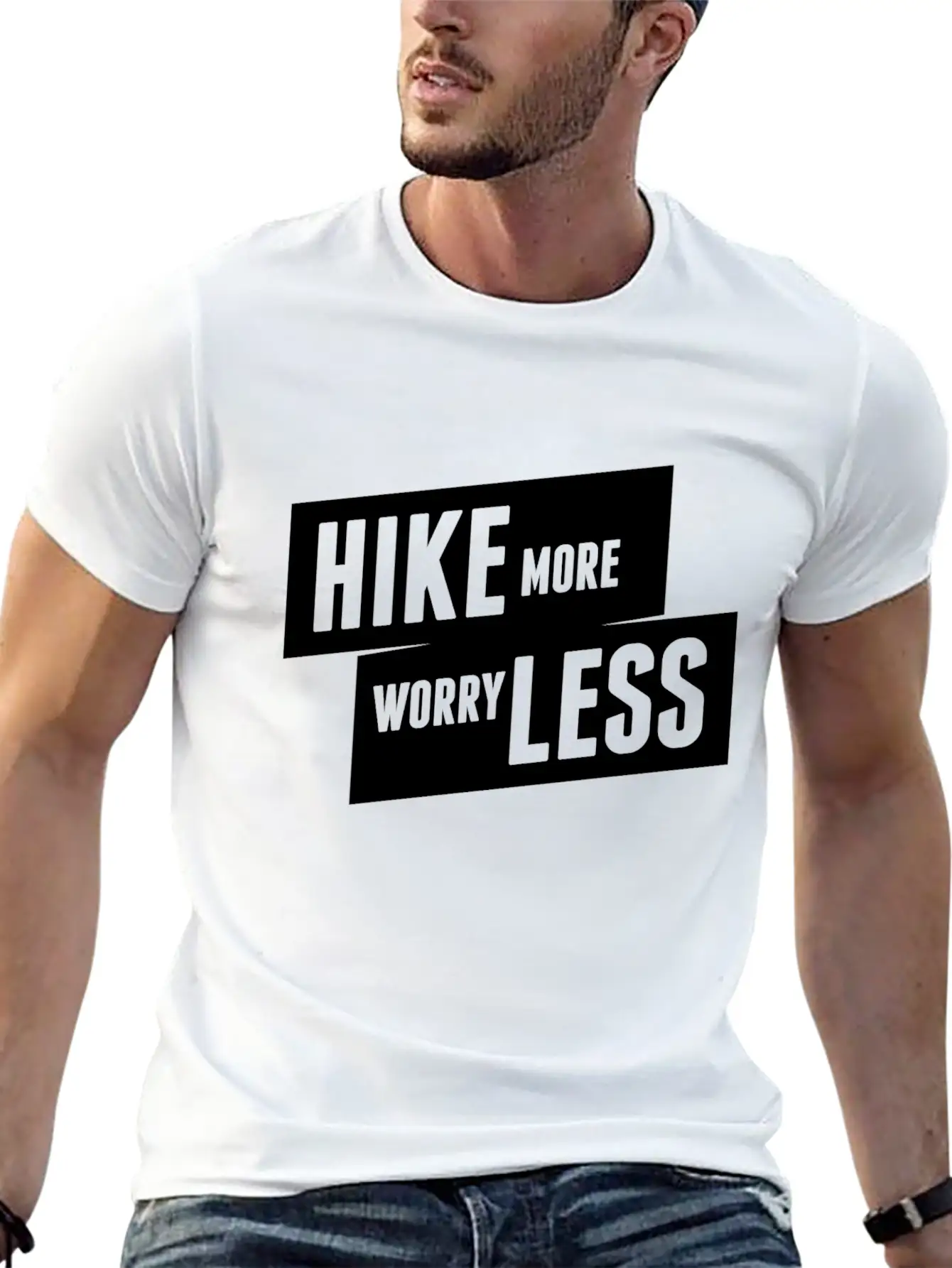 Hiking No Worry Adventure Mountain White Cool Gift Unisex Casual T-Shirt – Clean Design For Daily Comfort