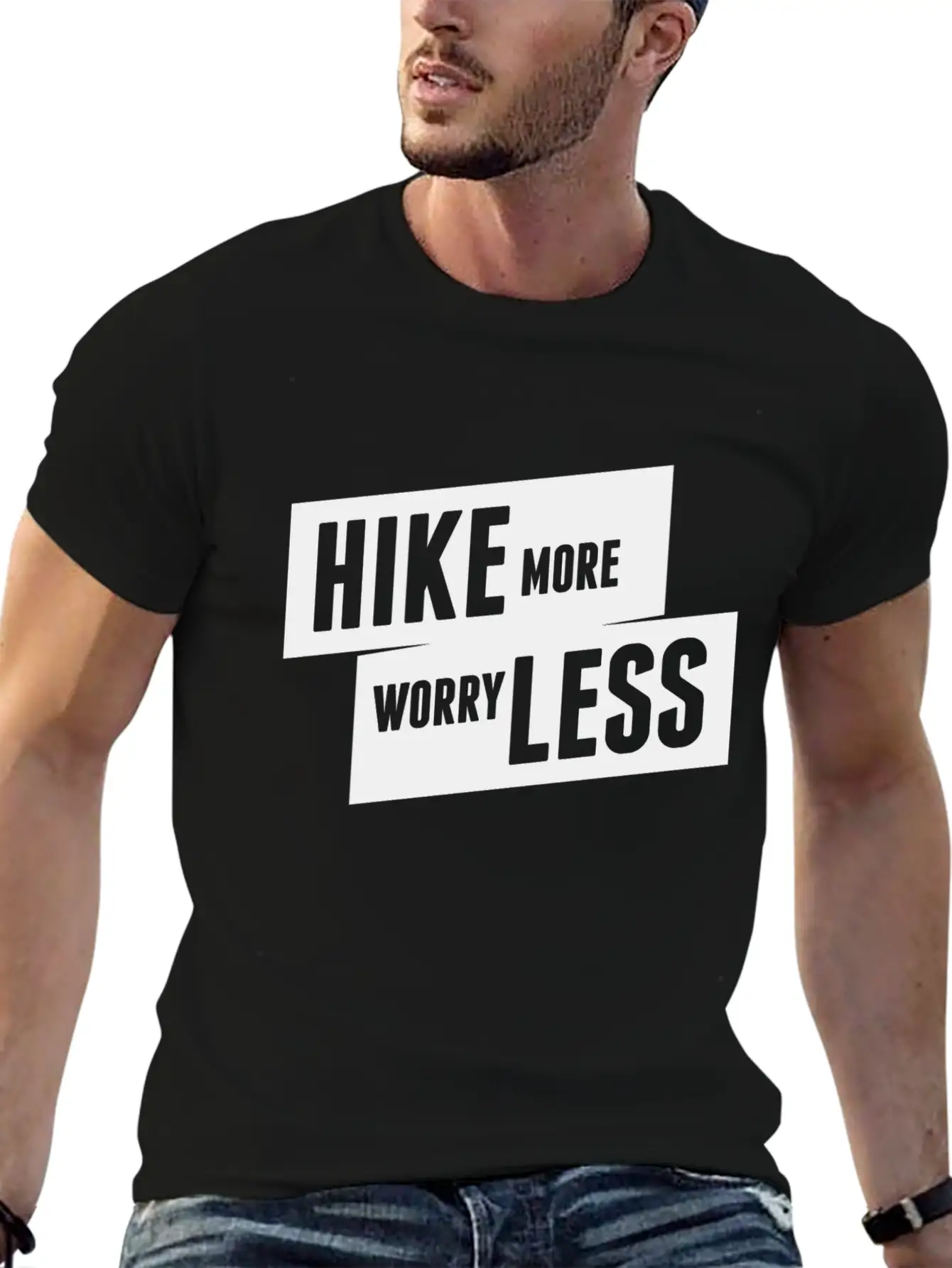 Hiking No Worry Adventure Mountain White Cool Gift Unisex Casual T-Shirt – Clean Design For Daily Comfort