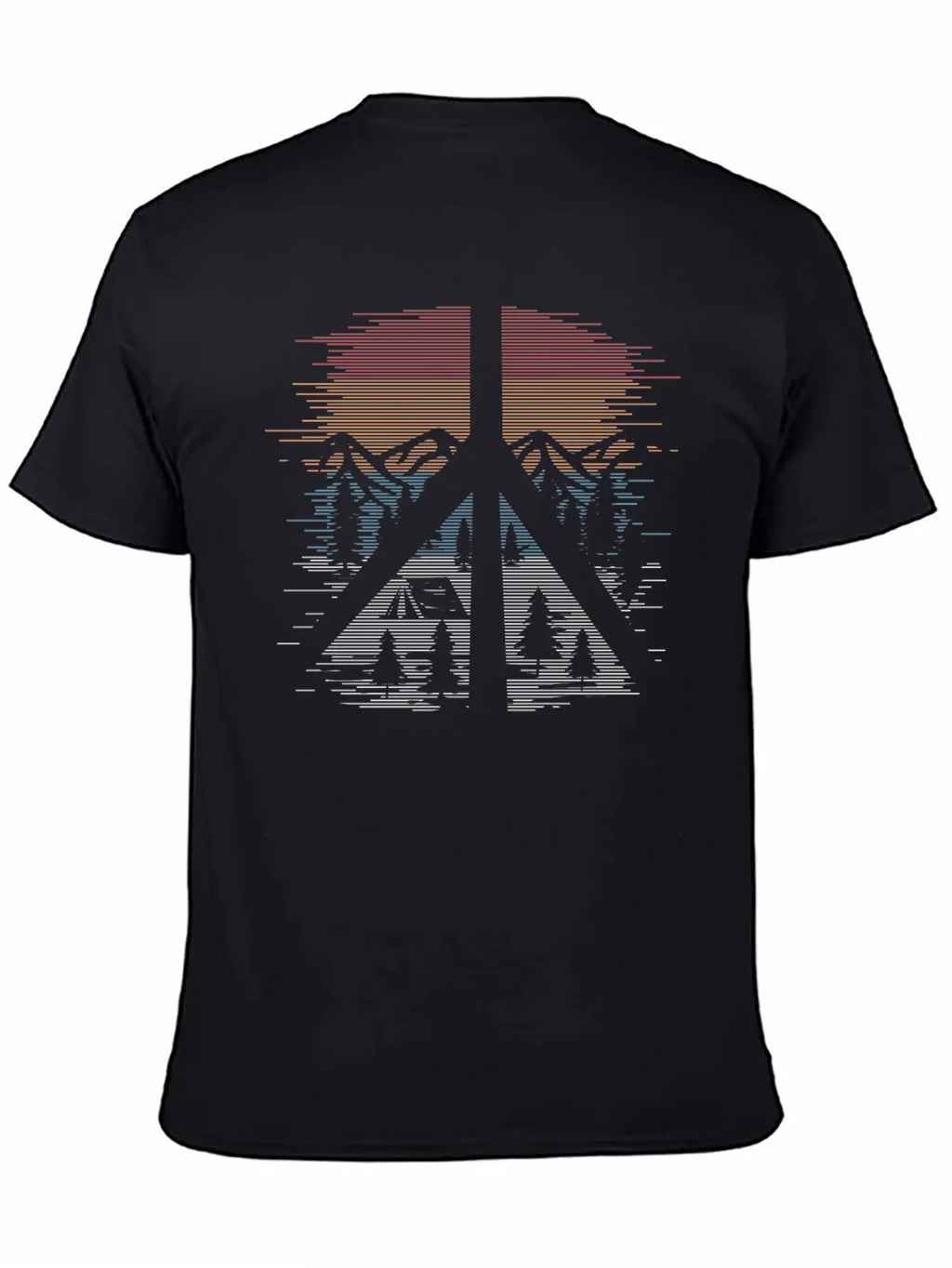 Hiking Outdoors Peace And Love Unisex Casual T-Shirt – Clean Design For Daily Comfort