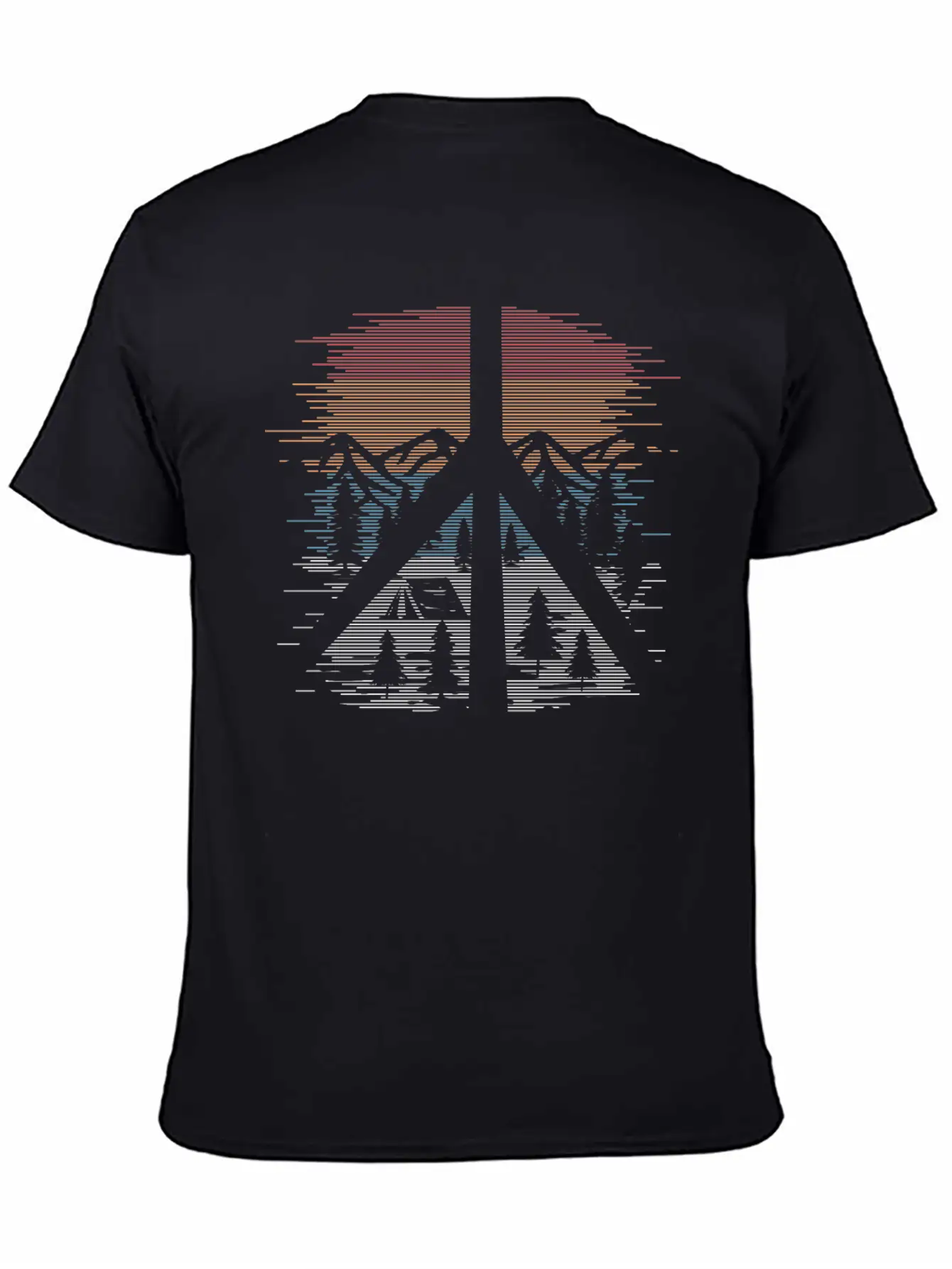 Hiking Outdoors Peace And Love Unisex Casual T-Shirt – Clean Design For Daily Comfort