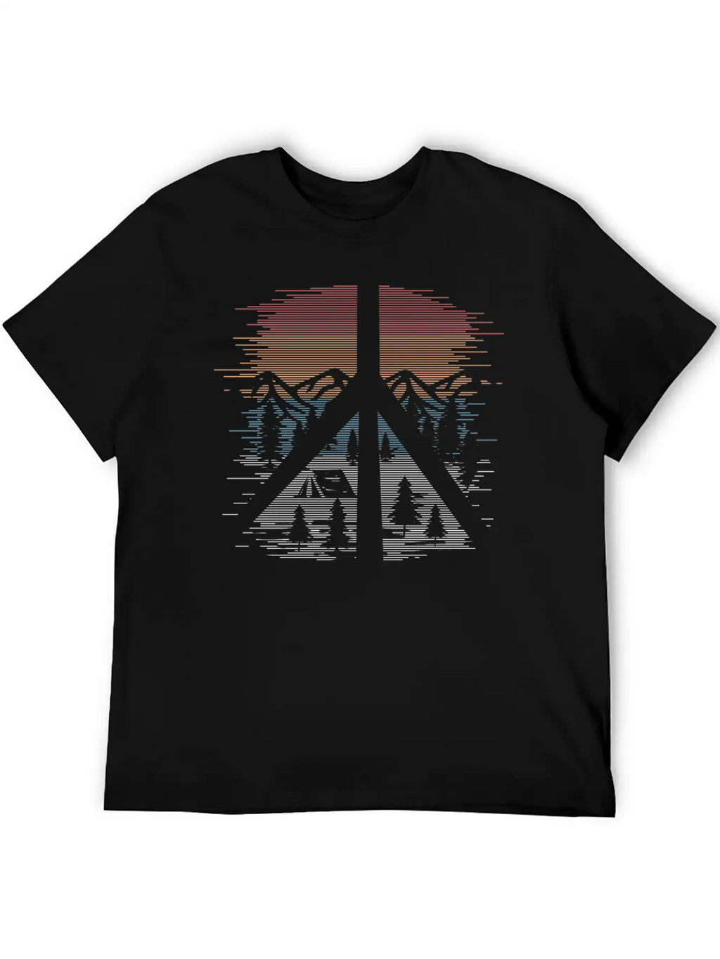 Hiking Outdoors Peace And Love Unisex Casual T-Shirt – Clean Design For Daily Comfort
