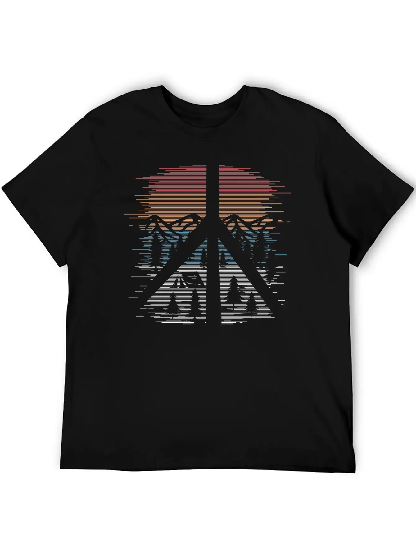 Hiking Outdoors Peace And Love Unisex Casual T-Shirt – Clean Design For Daily Comfort