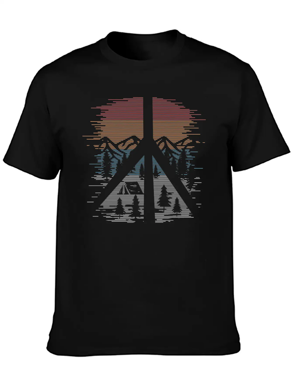 Hiking Outdoors Peace And Love Unisex Casual T-Shirt – Clean Design For Daily Comfort