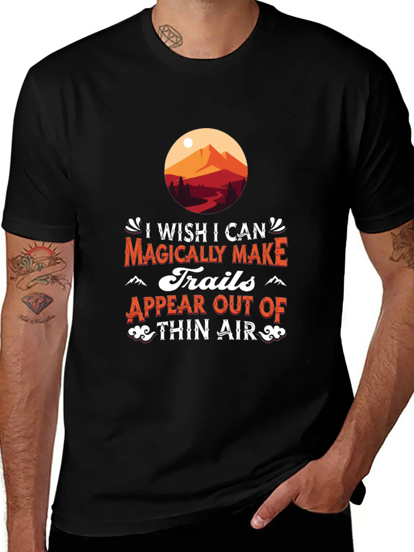 Hiking Trails Outdoor Hike Hiker Breathable Soft Cotton T-Shirt – Timeless Casual Look