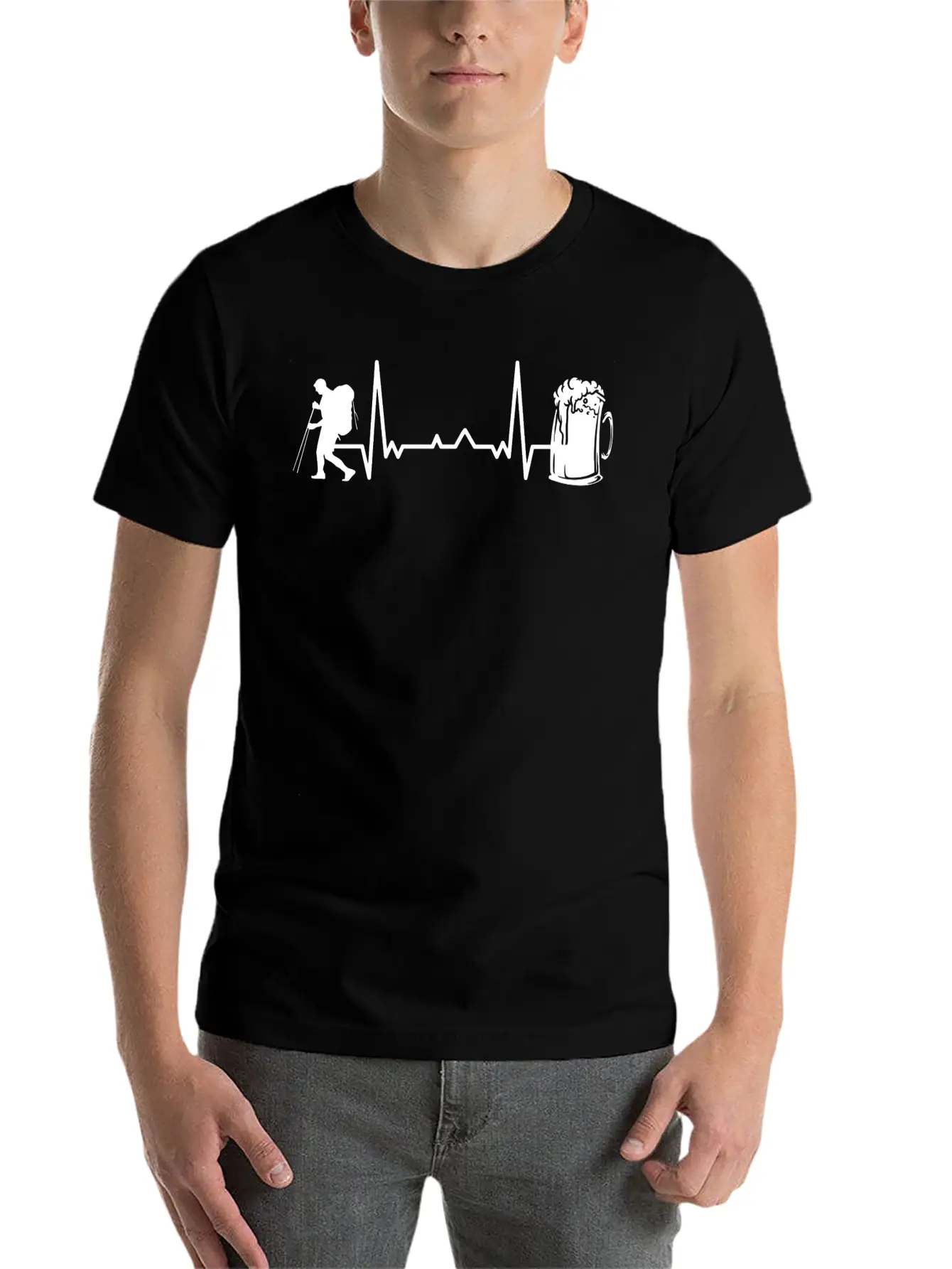 Hiking Trails Outdoor Hike Hiker Unisex Short Sleeve Soft Cotton T-Shirt – Casual Everyday Wear