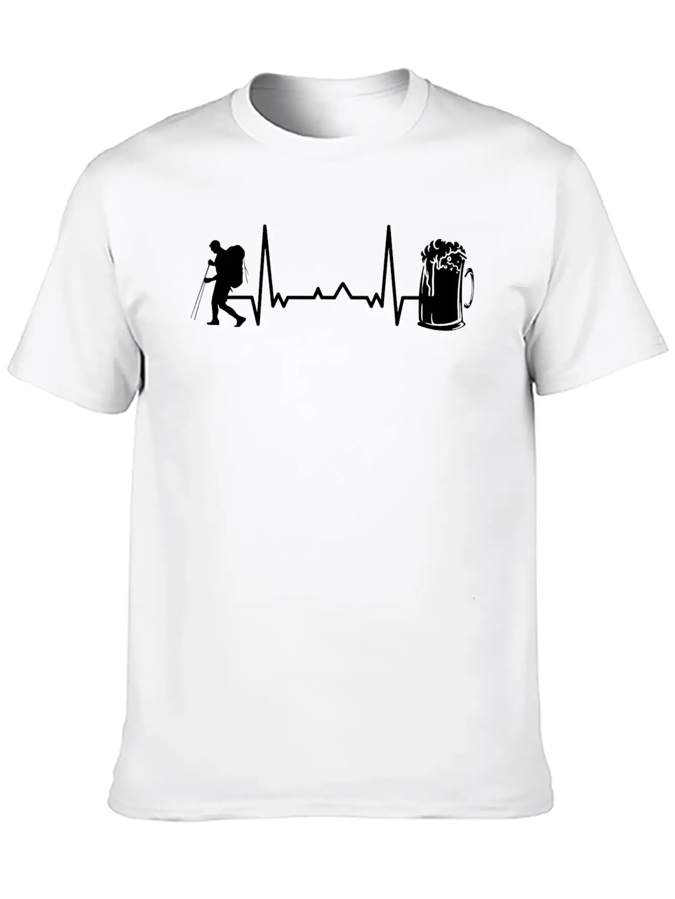 Hiking Trails Outdoor Hike Hiker Unisex Short Sleeve Soft Cotton T-Shirt – Casual Everyday Wear
