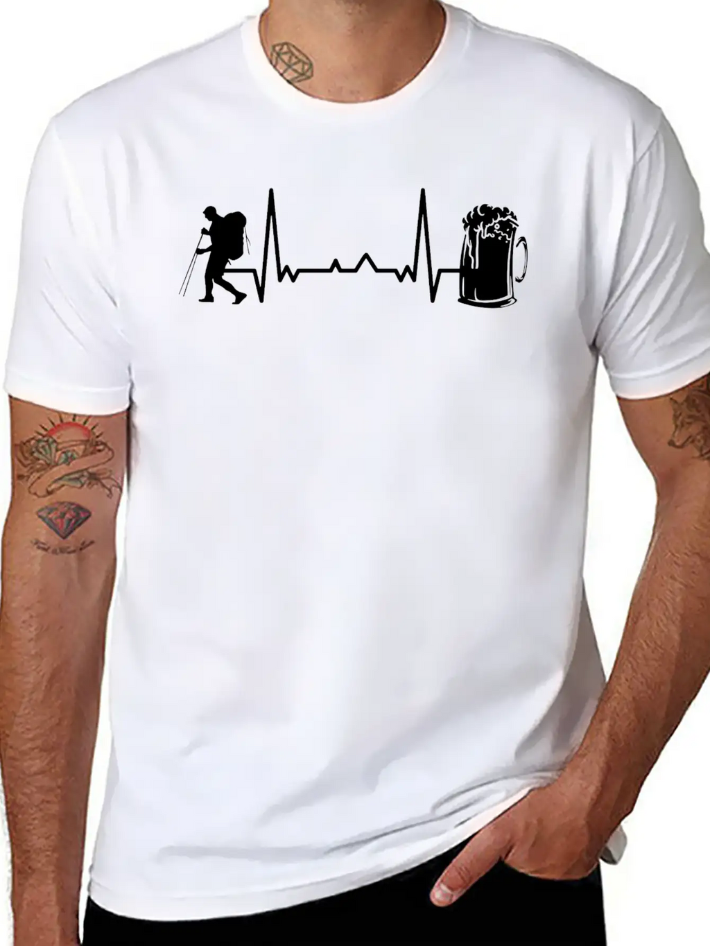 Hiking Trails Outdoor Hike Hiker Unisex Short Sleeve Soft Cotton T-Shirt – Casual Everyday Wear
