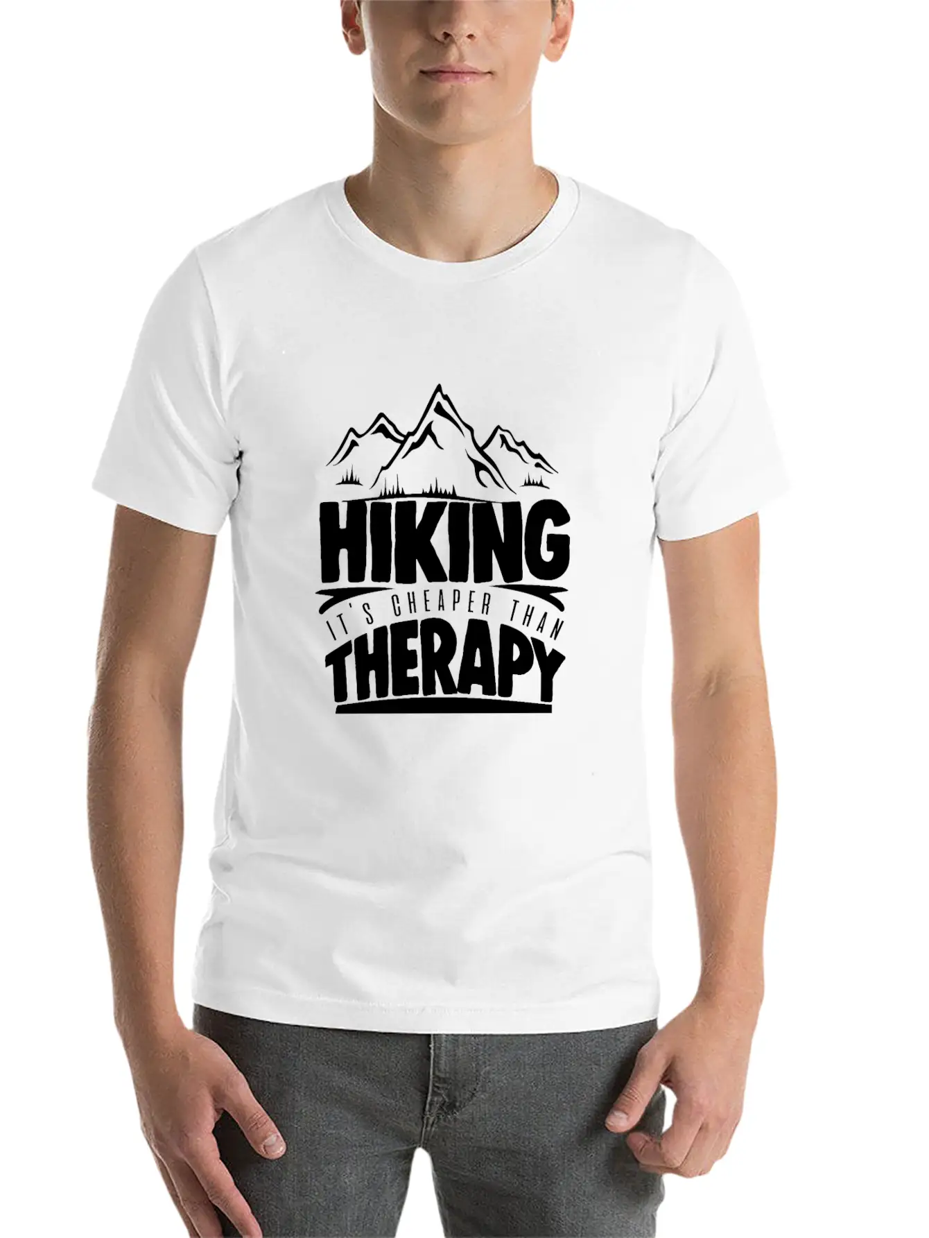 Hiking Unisex Casual T-Shirt – Clean Design For Daily Comfort