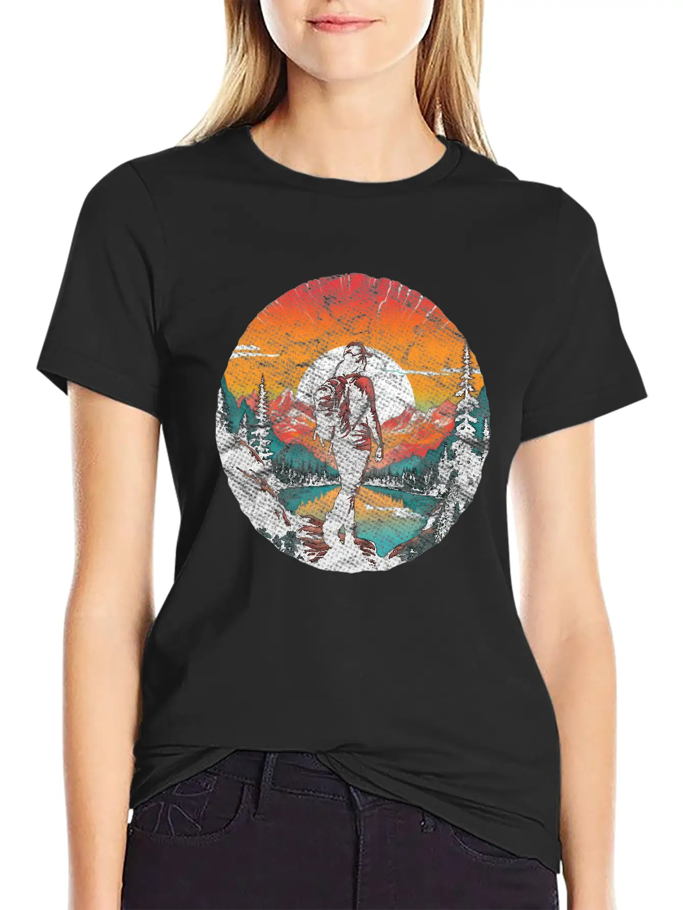 Hiking Woman Mountaineering Bouldering Trekking Unisex Casual T-Shirt – Clean Design For Daily Comfort
