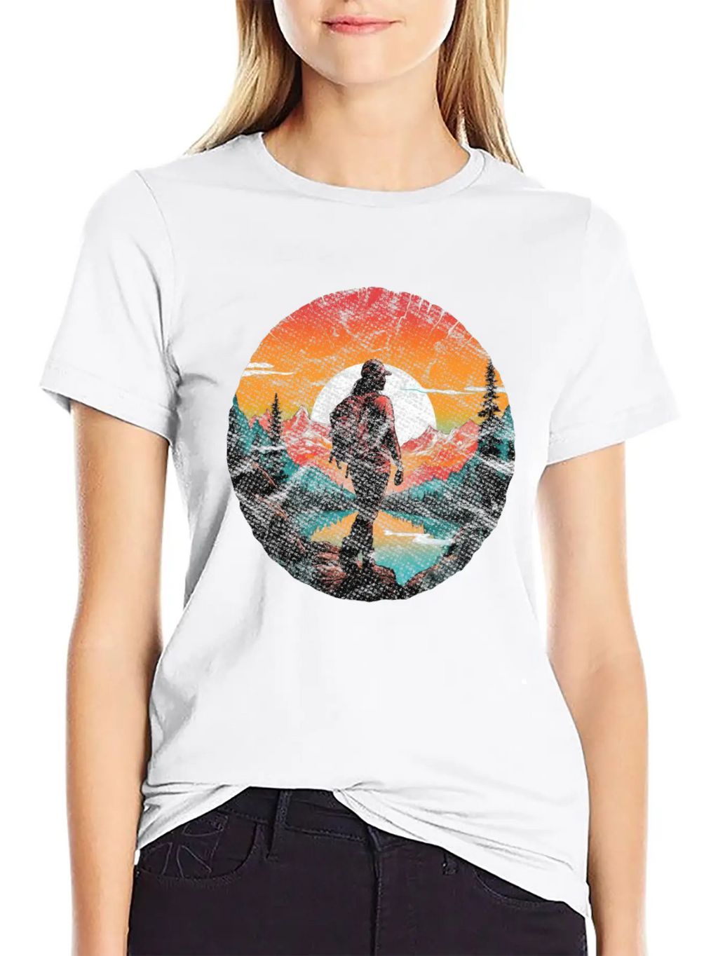 Hiking Woman Mountaineering Bouldering Trekking Unisex Casual T-Shirt – Clean Design For Daily Comfort