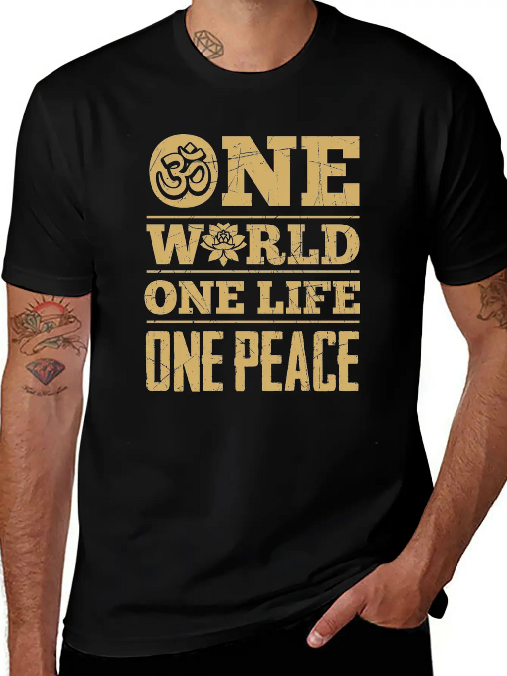 Hinduism World Life Peace Lotus Zen Cool Gift Unisex Casual T-Shirt – Clean Design For Daily Comfort